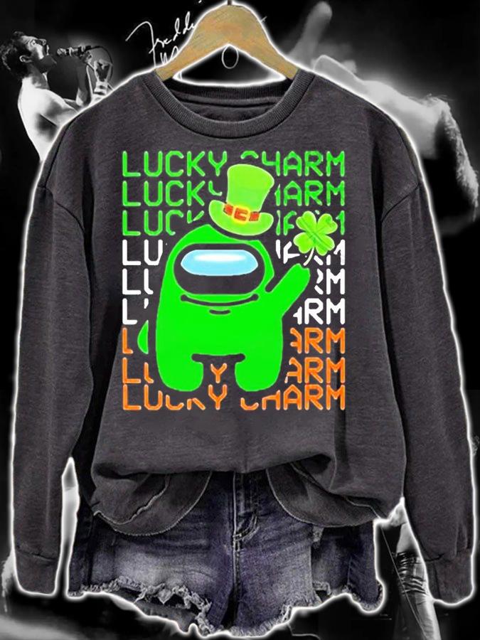 Lucky Charms With Among Us St Patricks Day T-Shirt sweatshirt