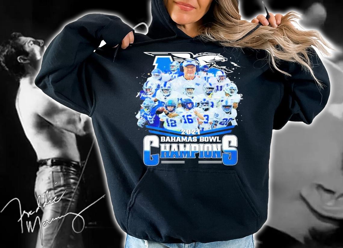Middle Tennessee Blue Raiders 2021 Bahamas Bowl Champions Signatures Shirt hoodie
