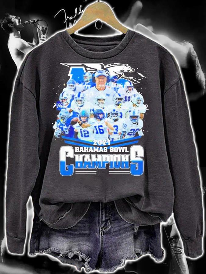 Middle Tennessee Blue Raiders 2021 Bahamas Bowl Champions Signatures Shirt sweatshirt