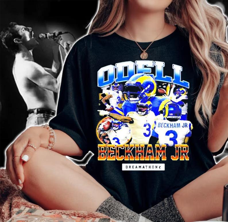 Odell Beckham Jr American Football MVP Player T-Shirt woman shirt
