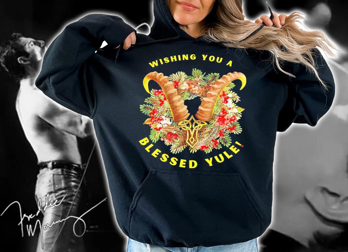 Wishing You A Blessed Yule Christmas Shirt hoodie