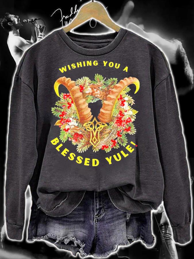 Wishing You A Blessed Yule Christmas Shirt sweatshirt