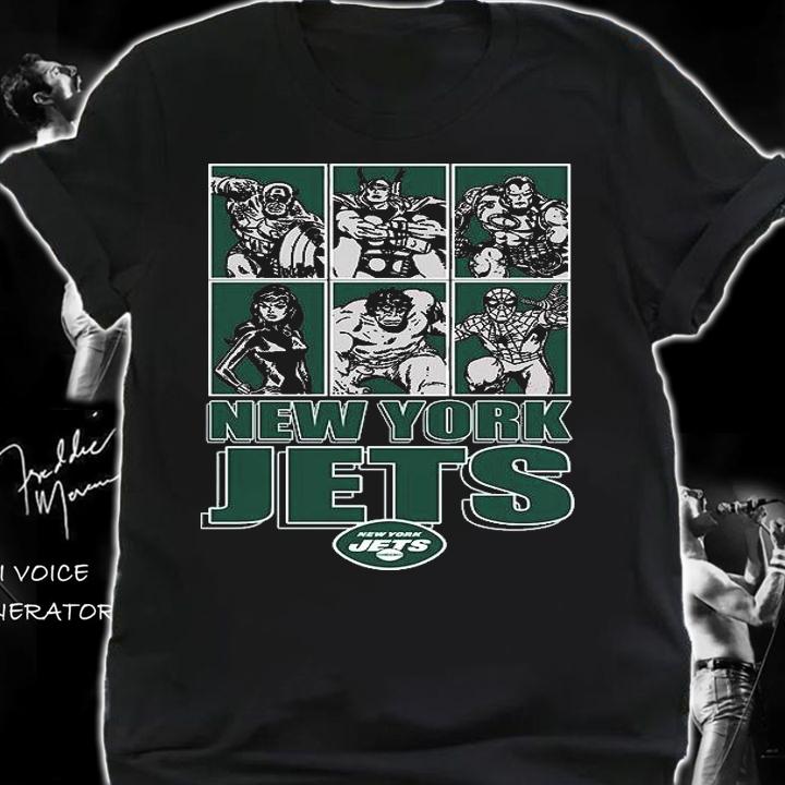 New York Jets Disney Marvel Avengers Line-Up shirt