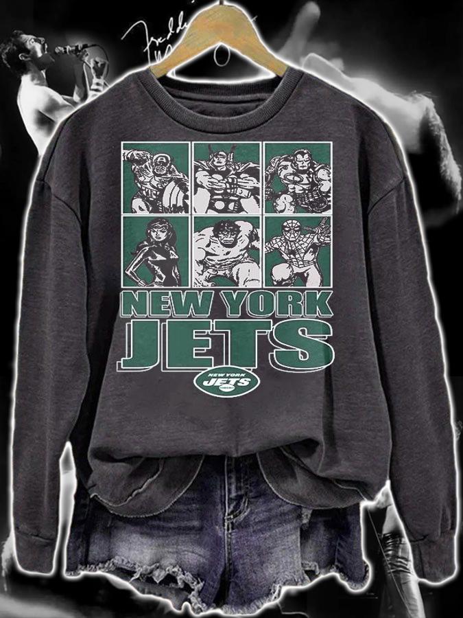 New York Jets Disney Marvel Avengers Line-Up shirt