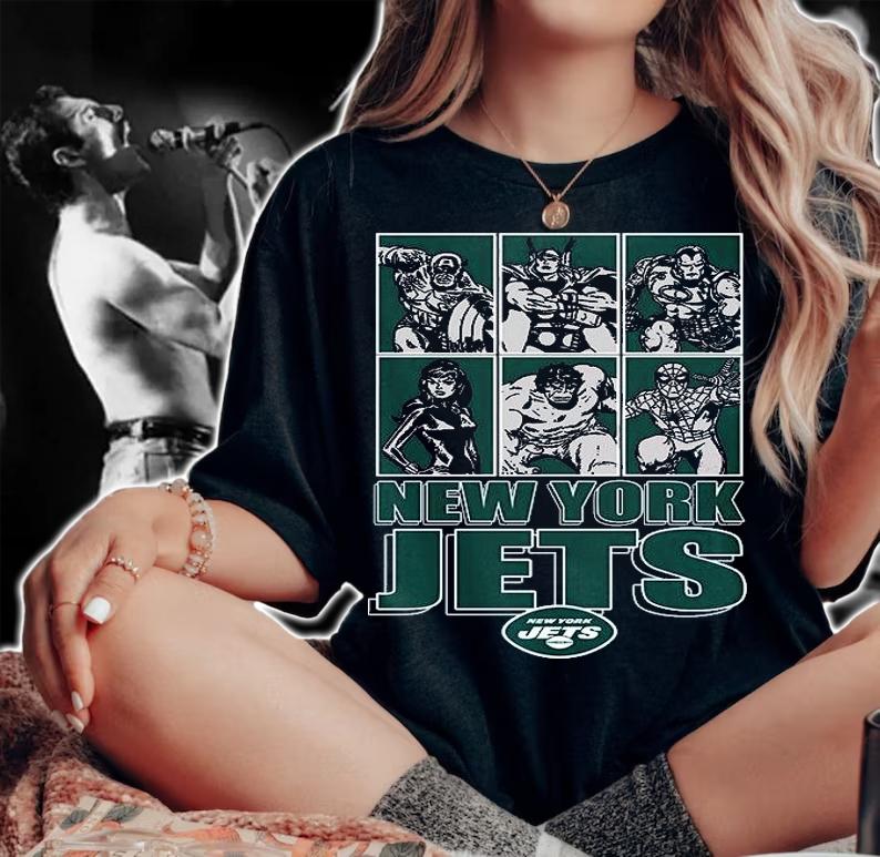 New York Jets Disney Marvel Avengers Line-Up shirt