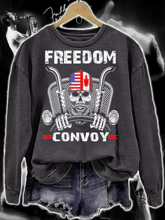 Skull Canada Freedom Convoy 2022 Support Canadian Truckers T-Shirt