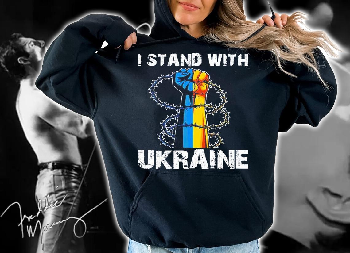 Support Ukraine I Stand With Flag Patriot Peace Love Ukraine T-Shirt