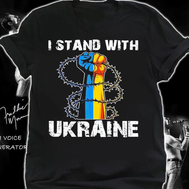 Support Ukraine I Stand With Flag Patriot Peace Love Ukraine T-Shirt
