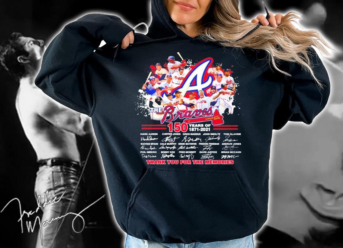 The Braves 150 years of 1871-2021 signatures shirt