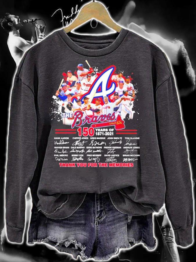 The Braves 150 years of 1871-2021 signatures shirt