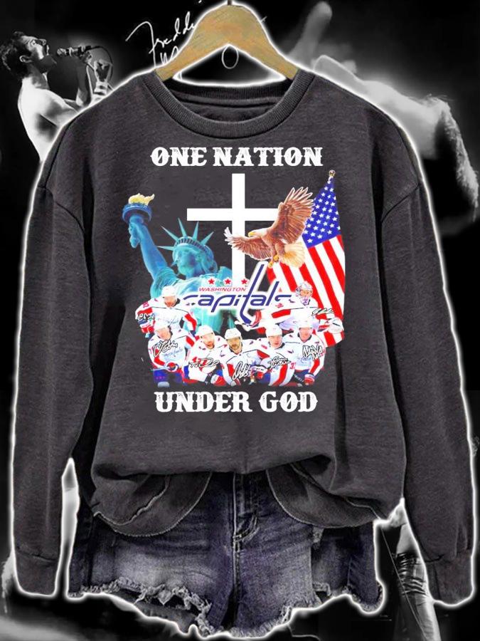 Washington Capitals one nation under god shirt