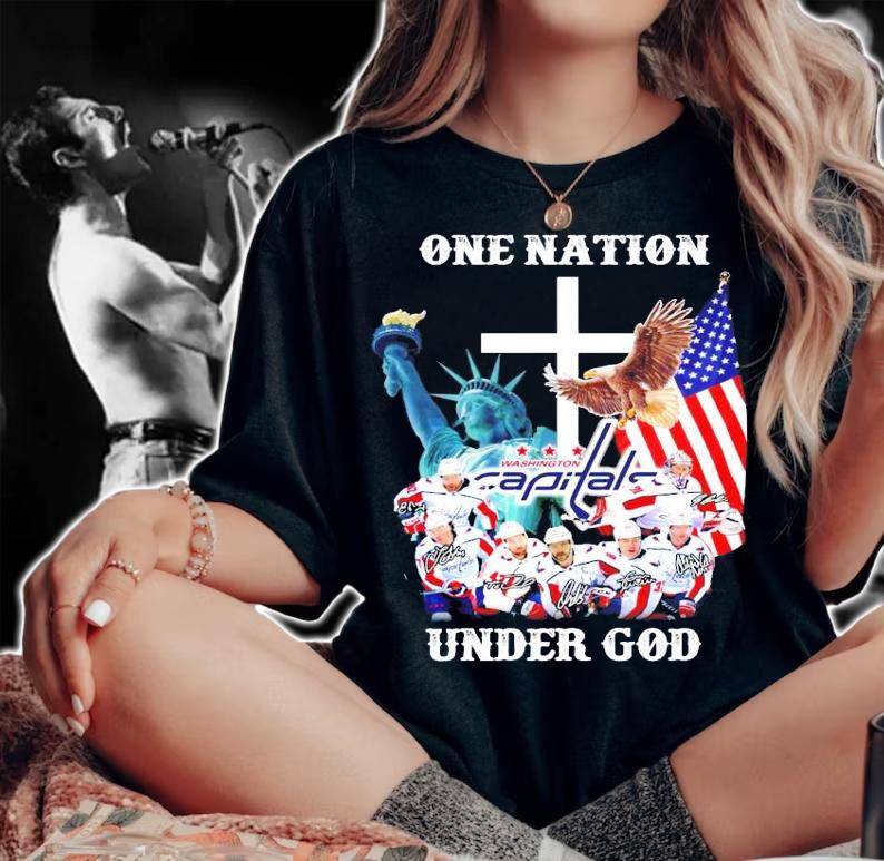 Washington Capitals one nation under god shirt
