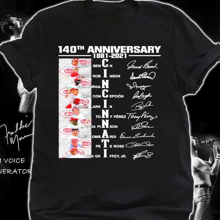 140th anniversary 1881-2021 Cincinnati signatures shirt shirt