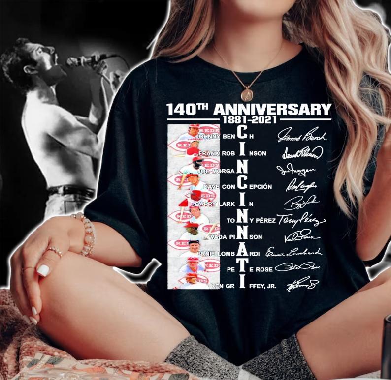 140th anniversary 1881-2021 Cincinnati signatures shirt woman shirt