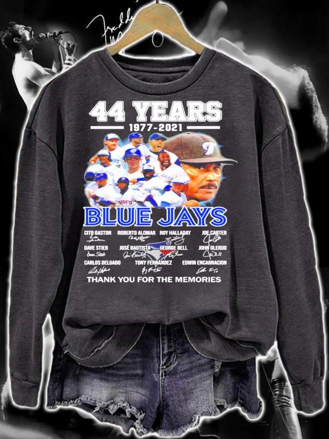 44 years 1977-2021 Blue Jays all team signatures shirt sweatshirt