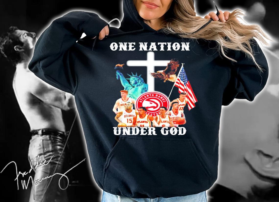 Atlanta Hawks basketball one nation under god t-shirt hoodie
