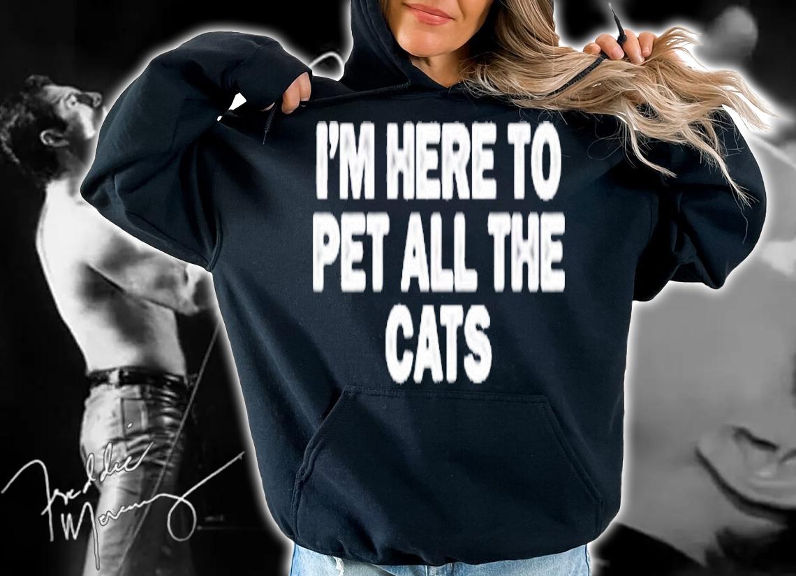 I'm Here To Pet All The Cats T-Shirt hoodie