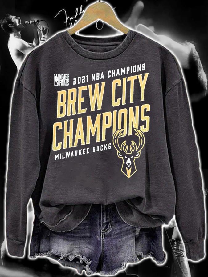 Milwaukee Bucks 2021 NBA Champions Brew city shirt