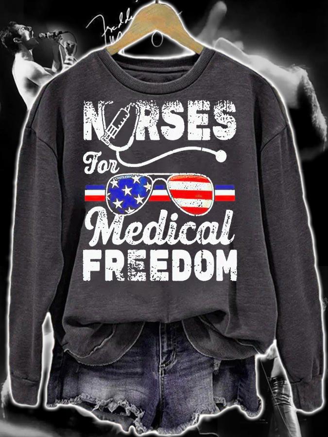 Nurses for medical freedom American flag T-shirt