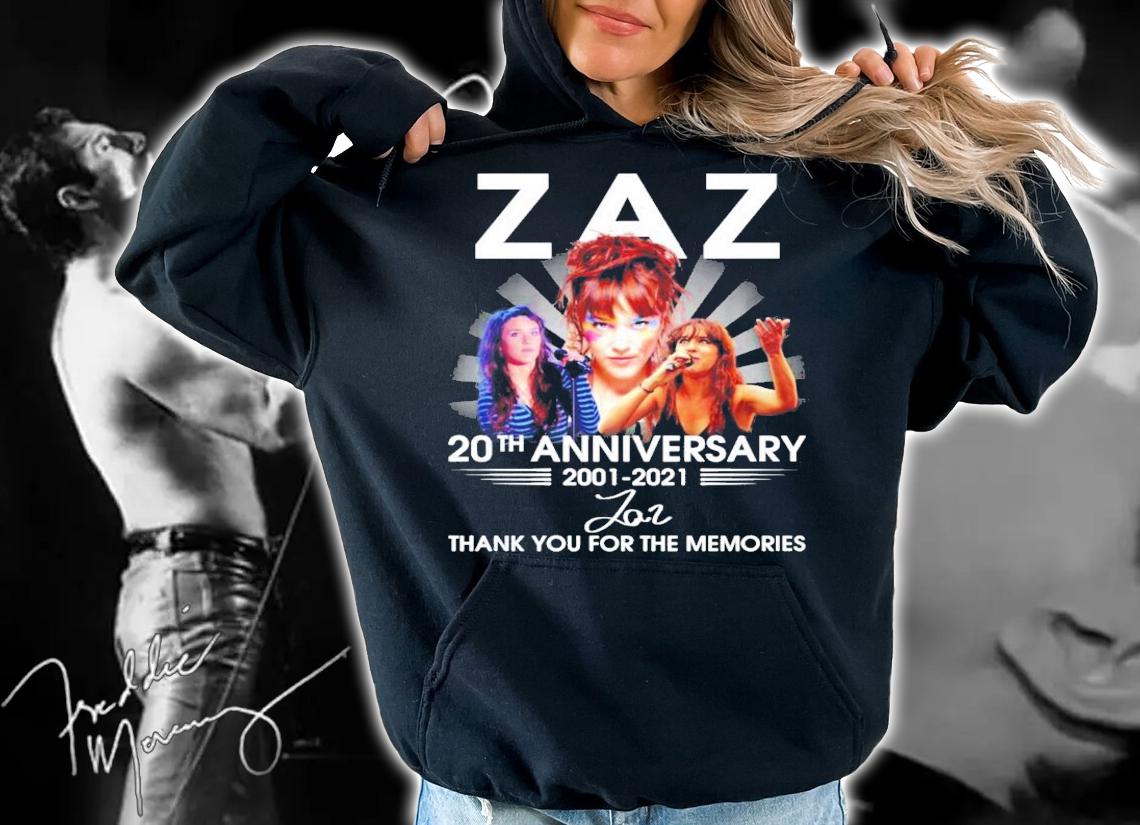 Zaz 20th Anniversary 2001 2021 Signature Thank You For The Memories t-shirt