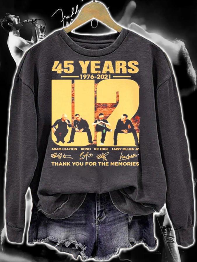 45 years 1976-2021 U2 signatures shirt sweatshirt