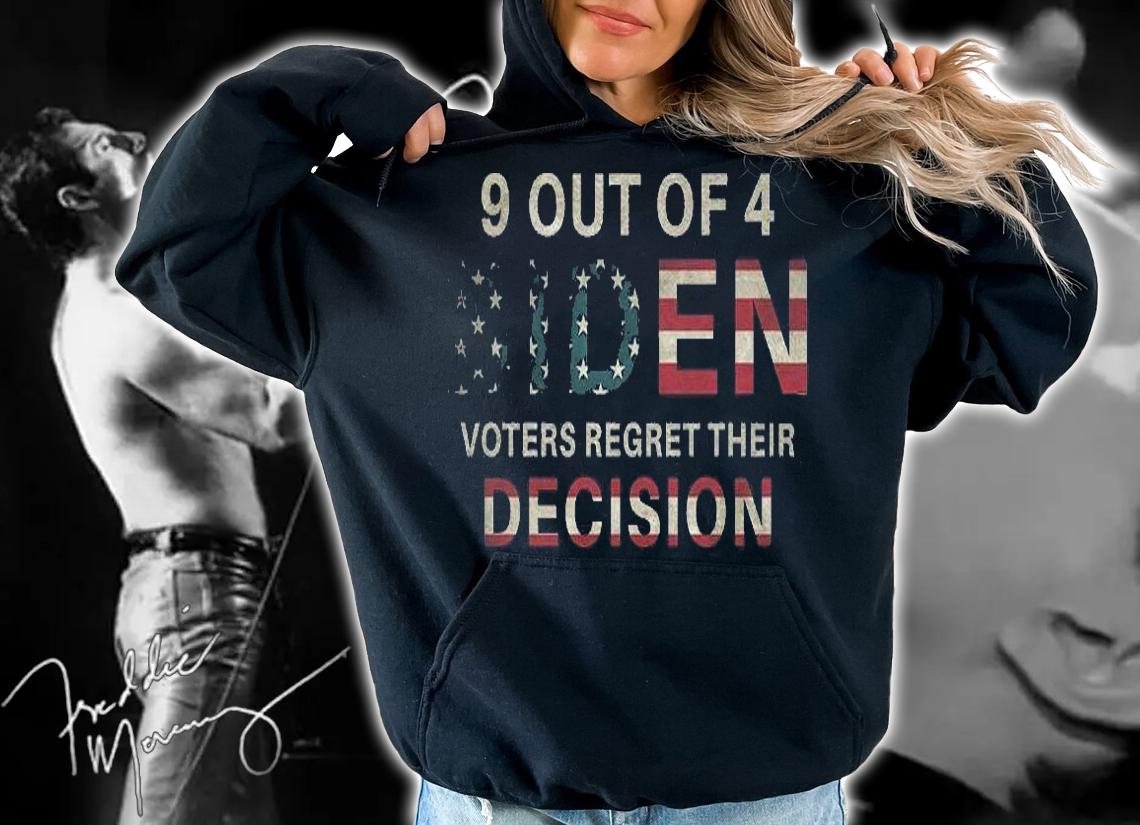9 Out Of 4 Biden Voters Regret Their Decision USA Flag Vintage T-shirt