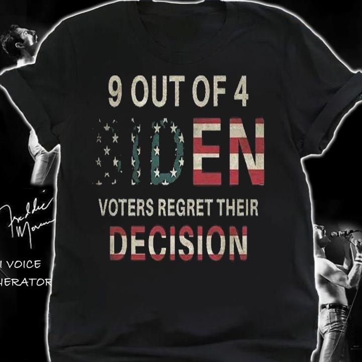 9 Out Of 4 Biden Voters Regret Their Decision USA Flag Vintage T-shirt