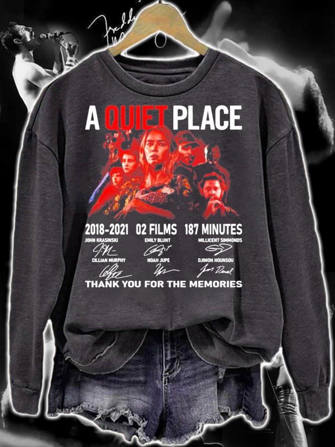 A Quiet Place 2018-2021 02 films 187 minutes signature shirt sweatshirt
