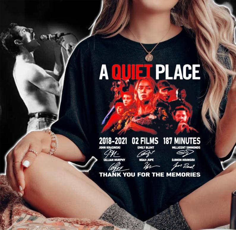 A Quiet Place 2018-2021 02 films 187 minutes signature shirt woman shirt