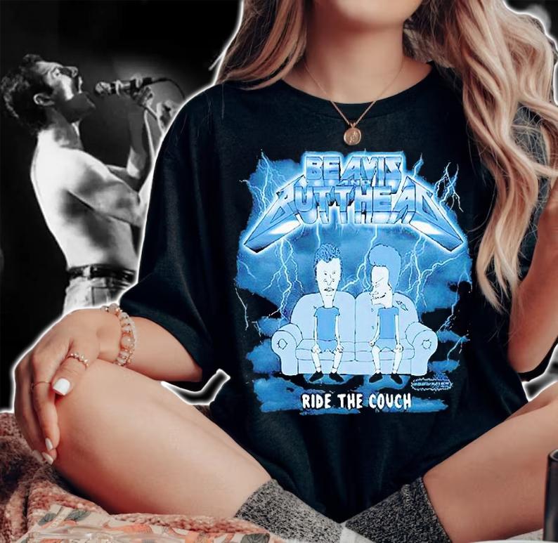 Beavis and Butthead Ride The Couch T-shirt woman shirt