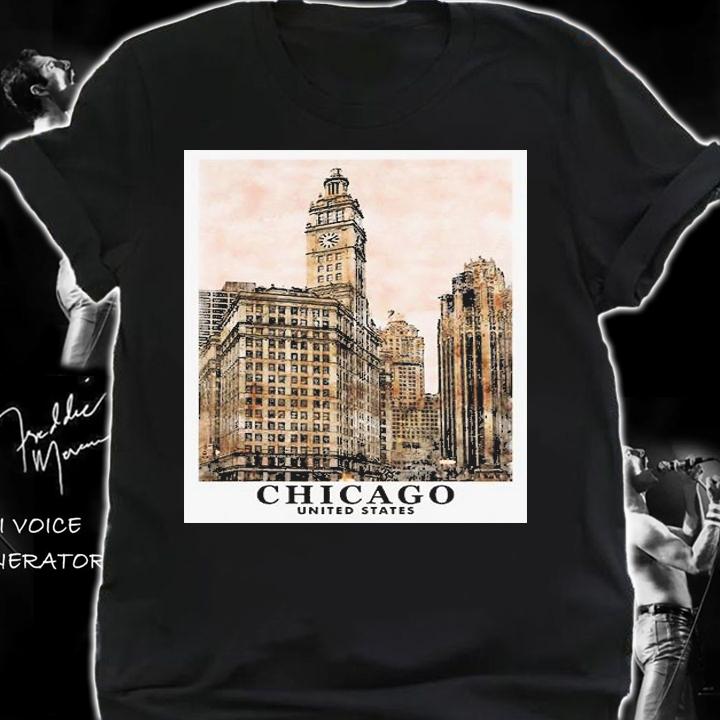 Chicago USA Travel Art Painting shirt shirt
