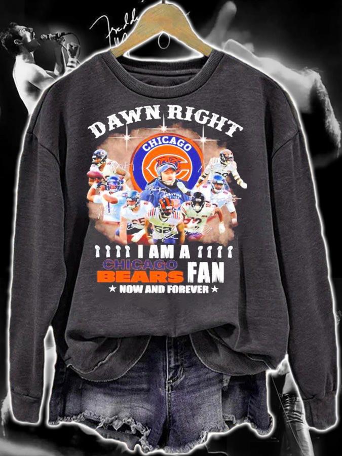 Damn Right I am a Chicago Bears fan now and forever signatures shirt