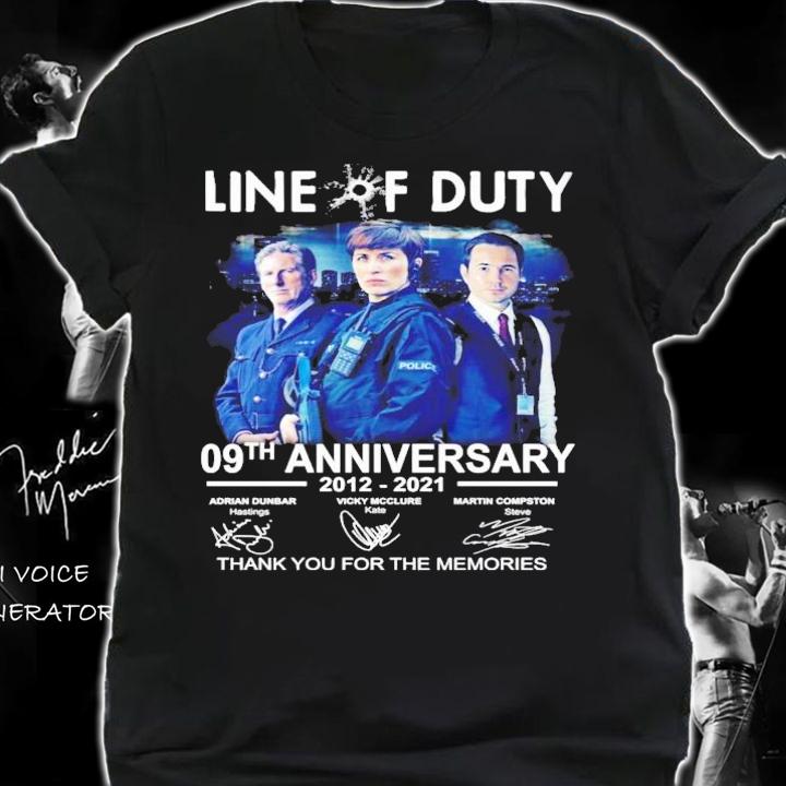 Line Of Duty 09th anniversary 2012-2021 signature shirt