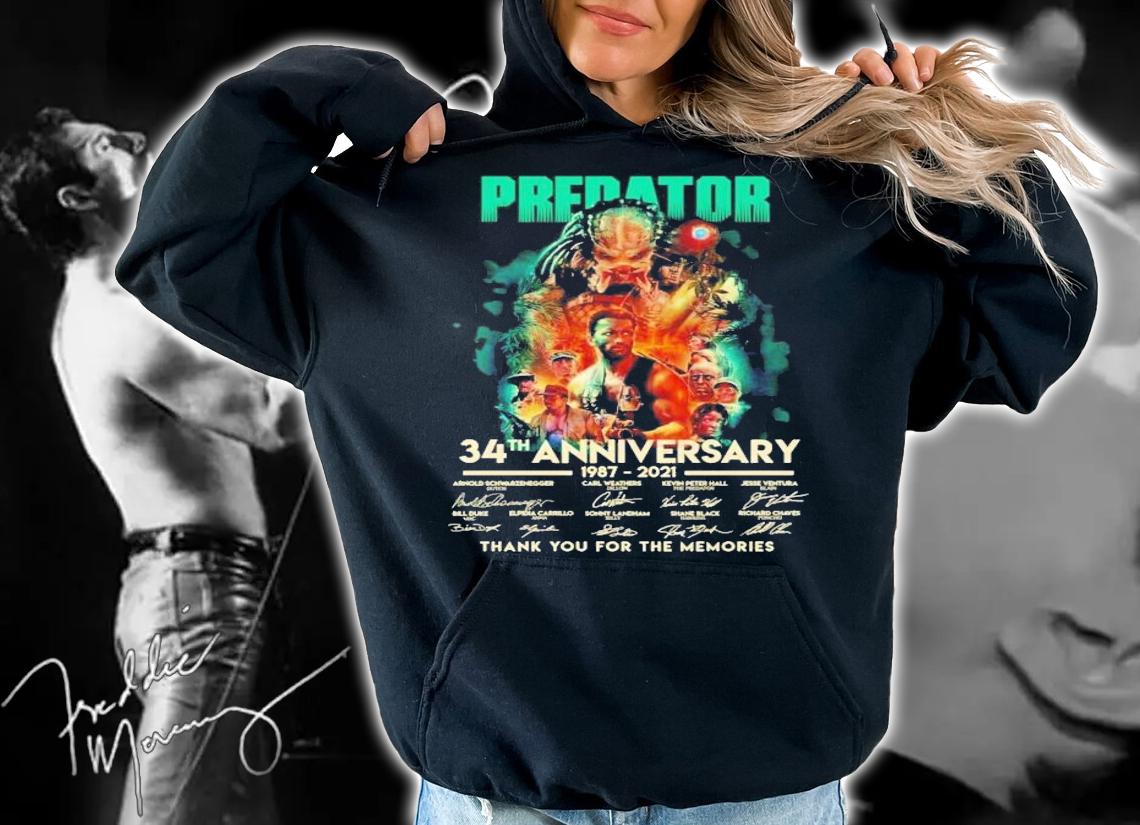 Predator 34th anniversary 1987-2021 thank you for the memories shirt hoodie