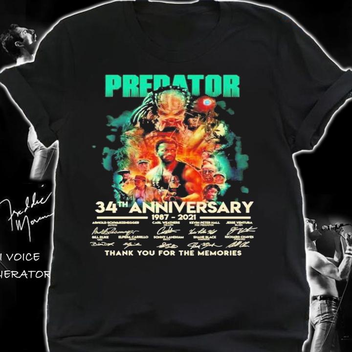 Predator 34th anniversary 1987-2021 thank you for the memories shirt shirt