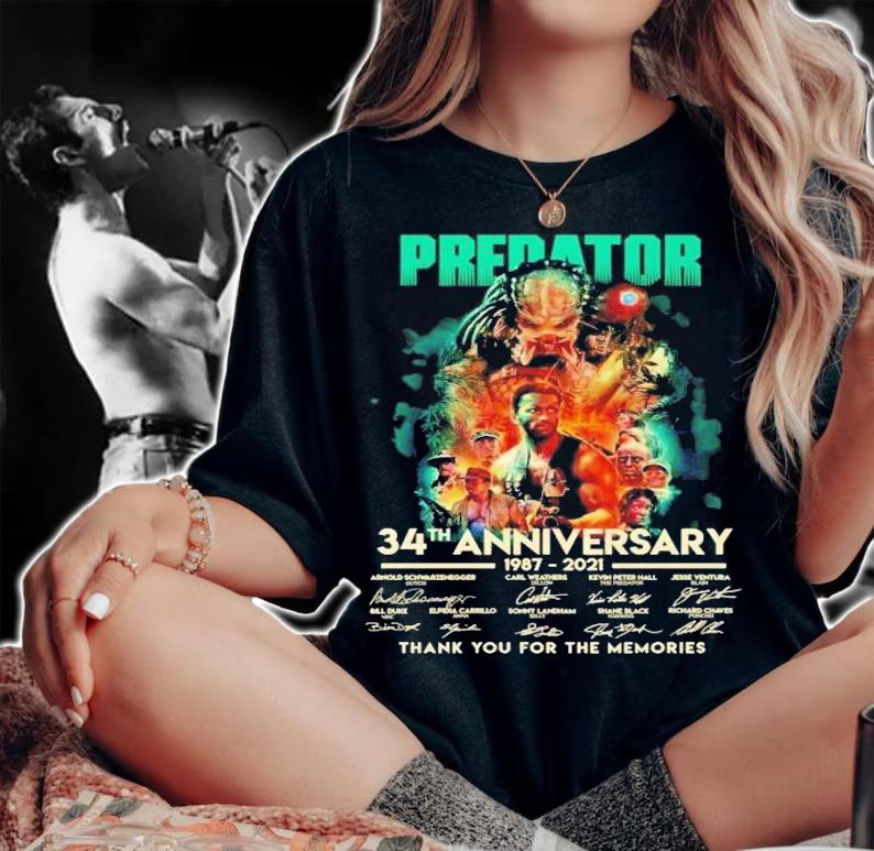 Predator 34th anniversary 1987-2021 thank you for the memories shirt woman shirt
