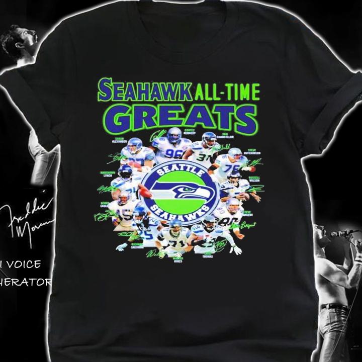 Seahawk all time Greats Seattle Seahawk signatures shirt