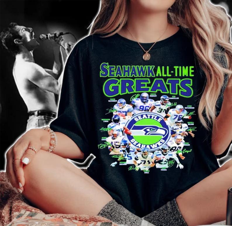 Seahawk all time Greats Seattle Seahawk signatures shirt