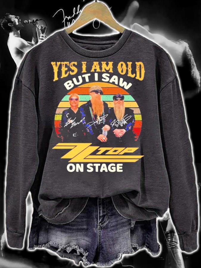 Yes I am old but I saw ZZ Top on stage vintage signature shirt
