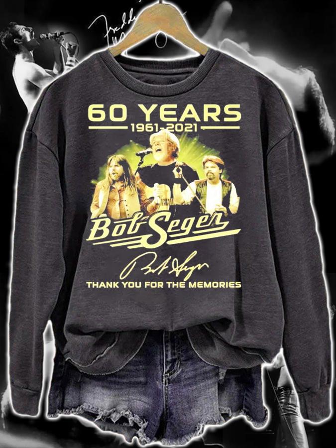 60 years 1961-2021 Bob Seger signature thank you for the memories shirt sweatshirt