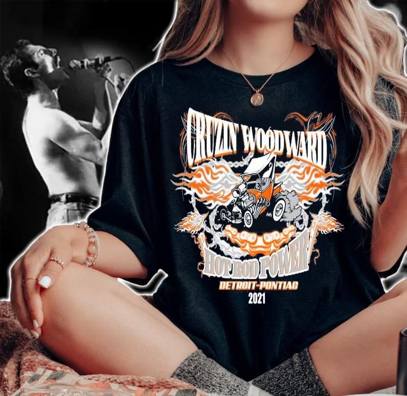 Cruising Woodward Hotrod Power 2021 shirt woman shirt