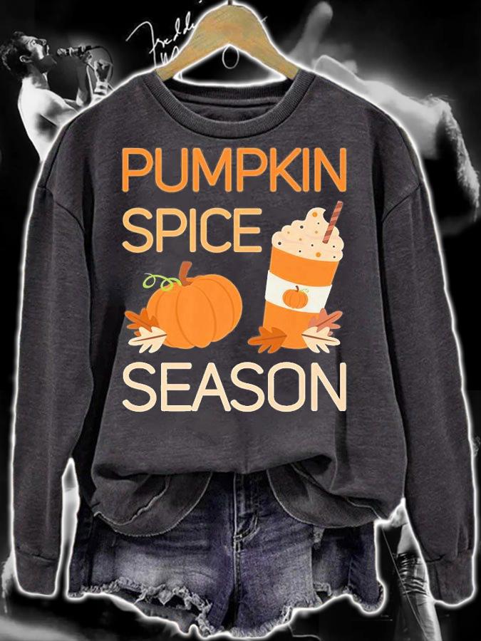 Cute Pumpkin Spice Season Autumn Fall Halloween T-Shirt