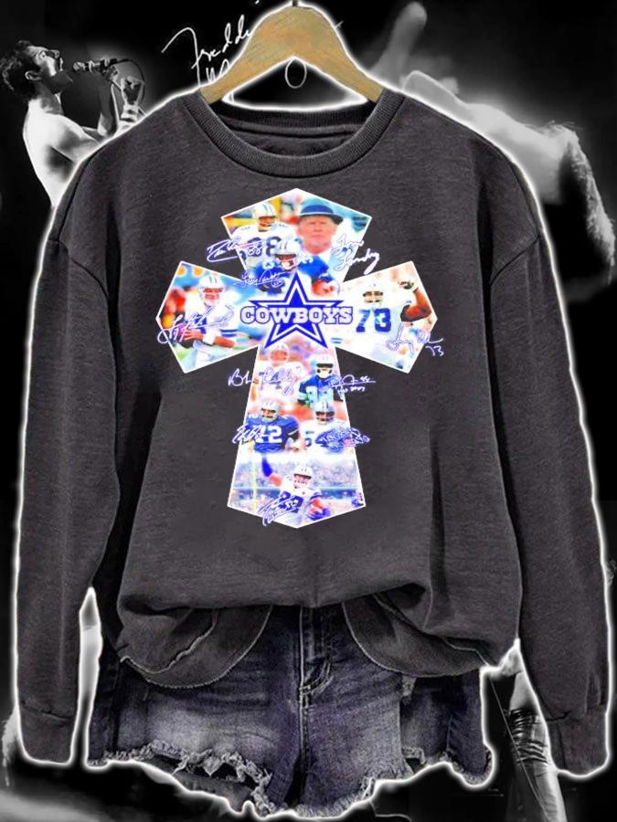 Dallas Cowboys Jesus all team signatures shirt sweatshirt