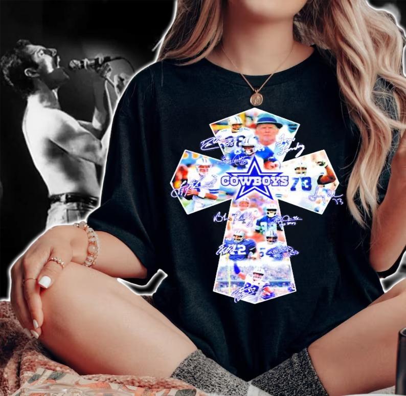 Dallas Cowboys Jesus all team signatures shirt woman shirt