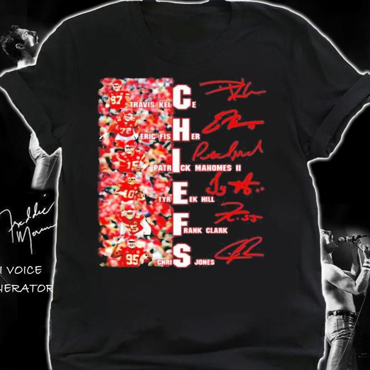 Kansas City Chiefs Kelce Fisher Mahomes Hill Frank Clark Chris Jones shirt