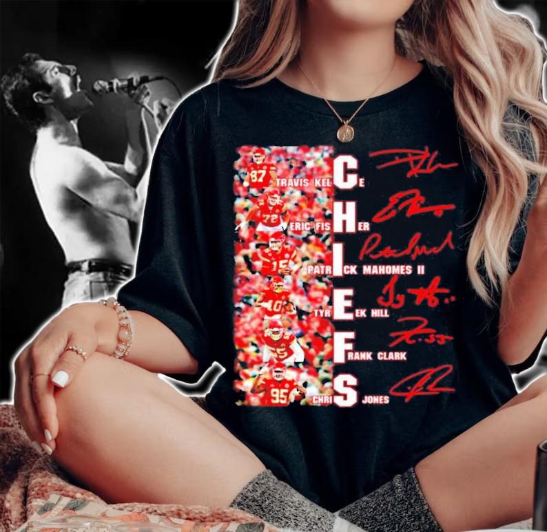 Kansas City Chiefs Kelce Fisher Mahomes Hill Frank Clark Chris Jones shirt