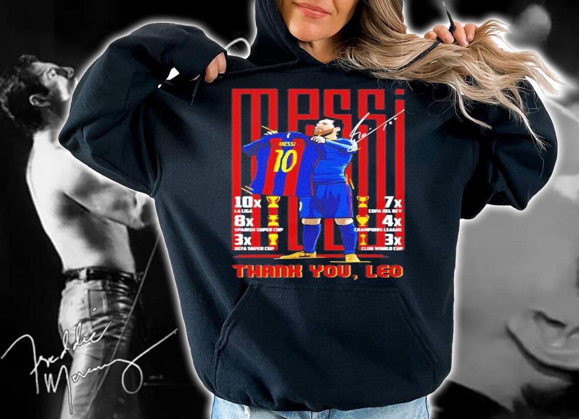 Messi signature thank you Leo shirt hoodie