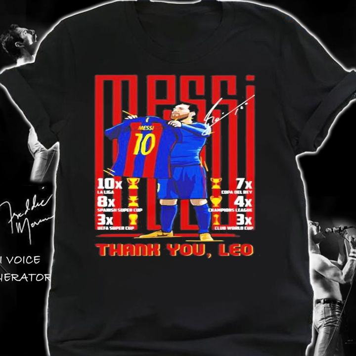 Messi signature thank you Leo shirt shirt