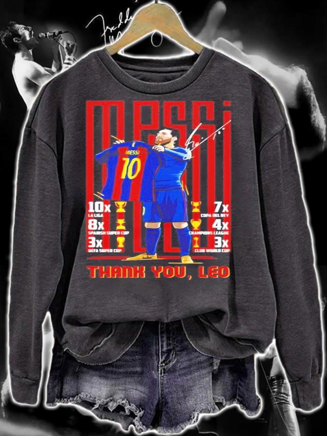 Messi signature thank you Leo shirt sweatshirt