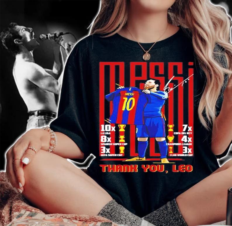 Messi signature thank you Leo shirt woman shirt